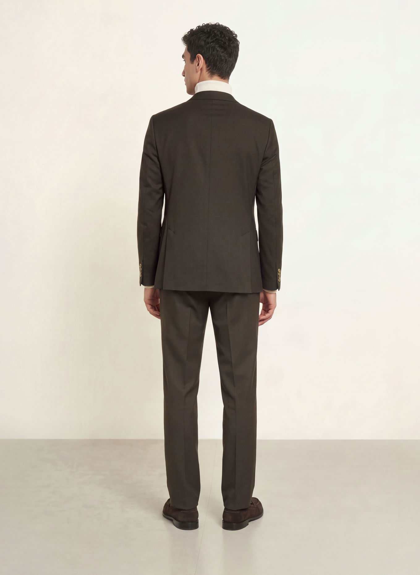 PAUL Pantalon de costume coupe slim: 880 DARK BROWN
