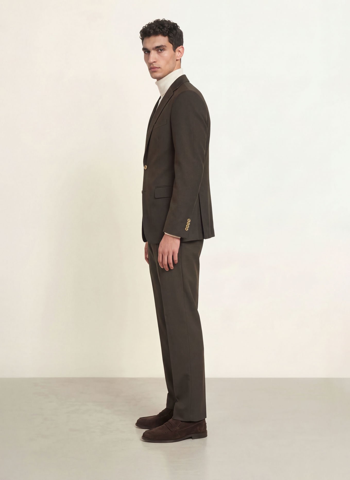 PAUL Pantalon de costume coupe slim: 880 DARK BROWN