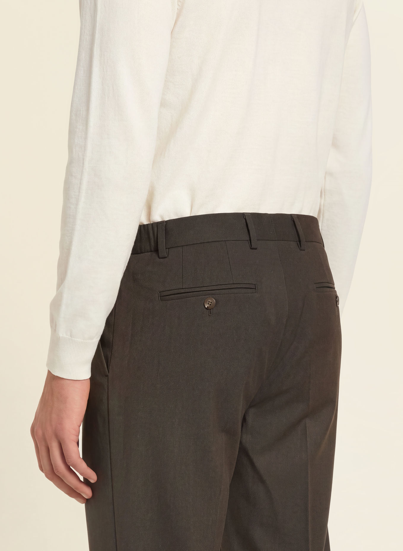 PAUL Pantalon de costume coupe slim: 880 DARK BROWN