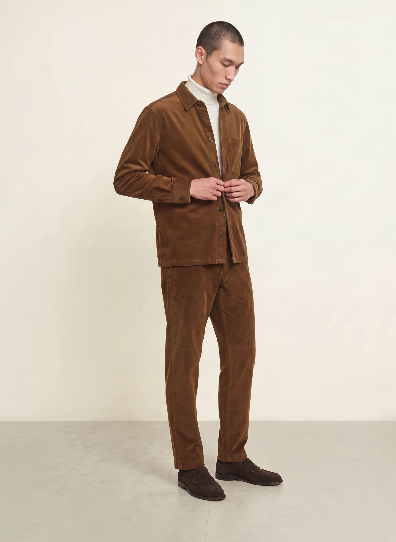 PAUL Corduroy Overshirt: BROWN