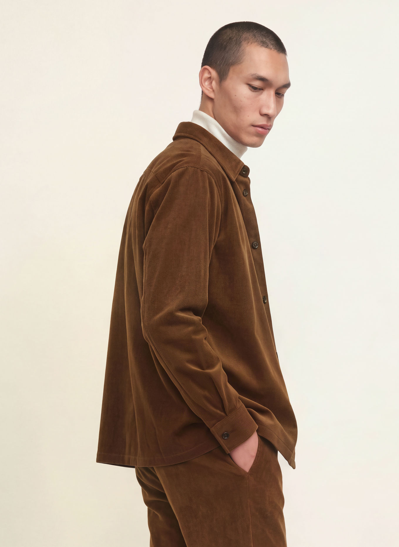 PAUL Corduroy Overshirt: BROWN