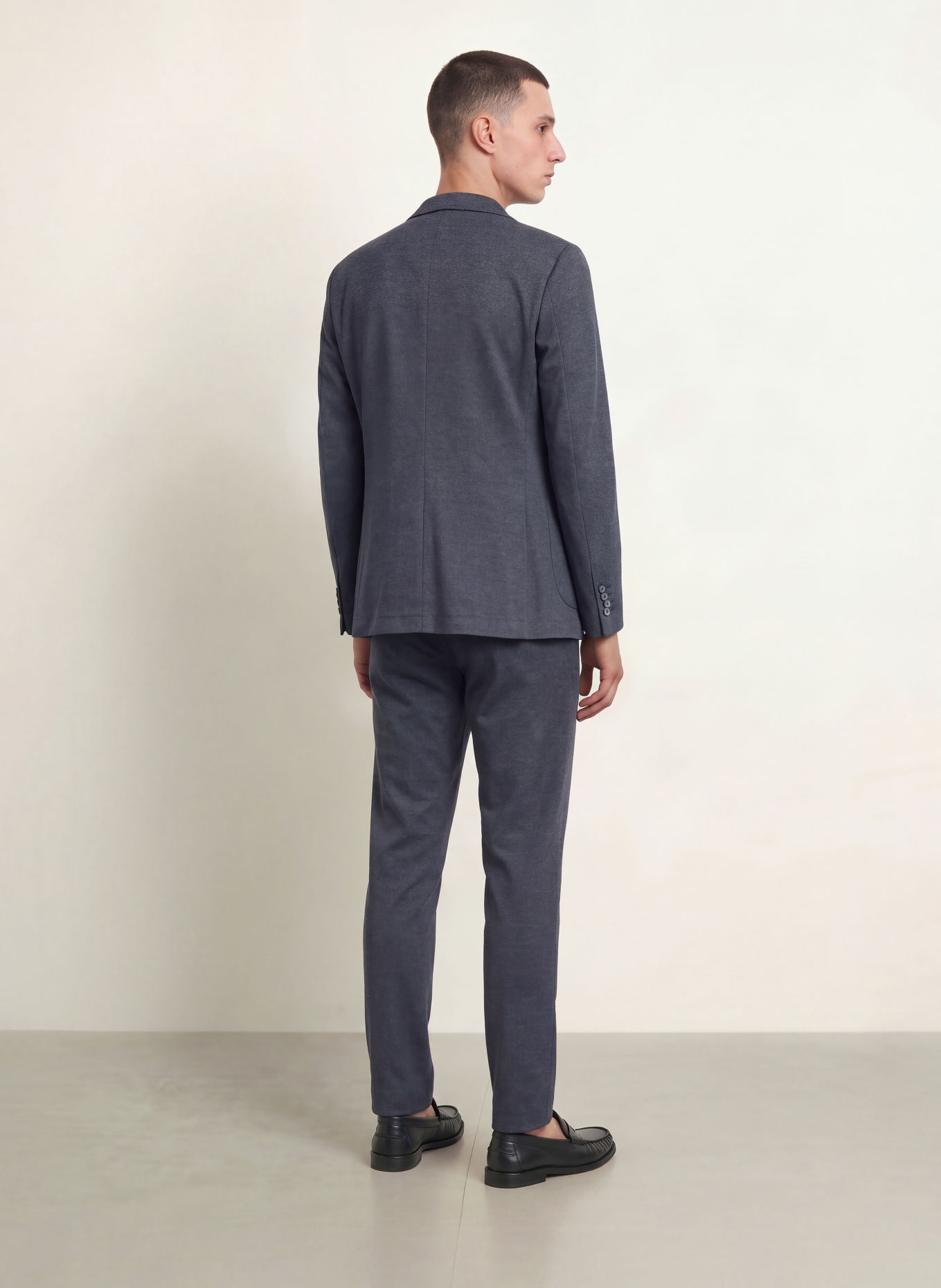 PAUL Slim-fit jersey suit jacket: 680 Dark Blue