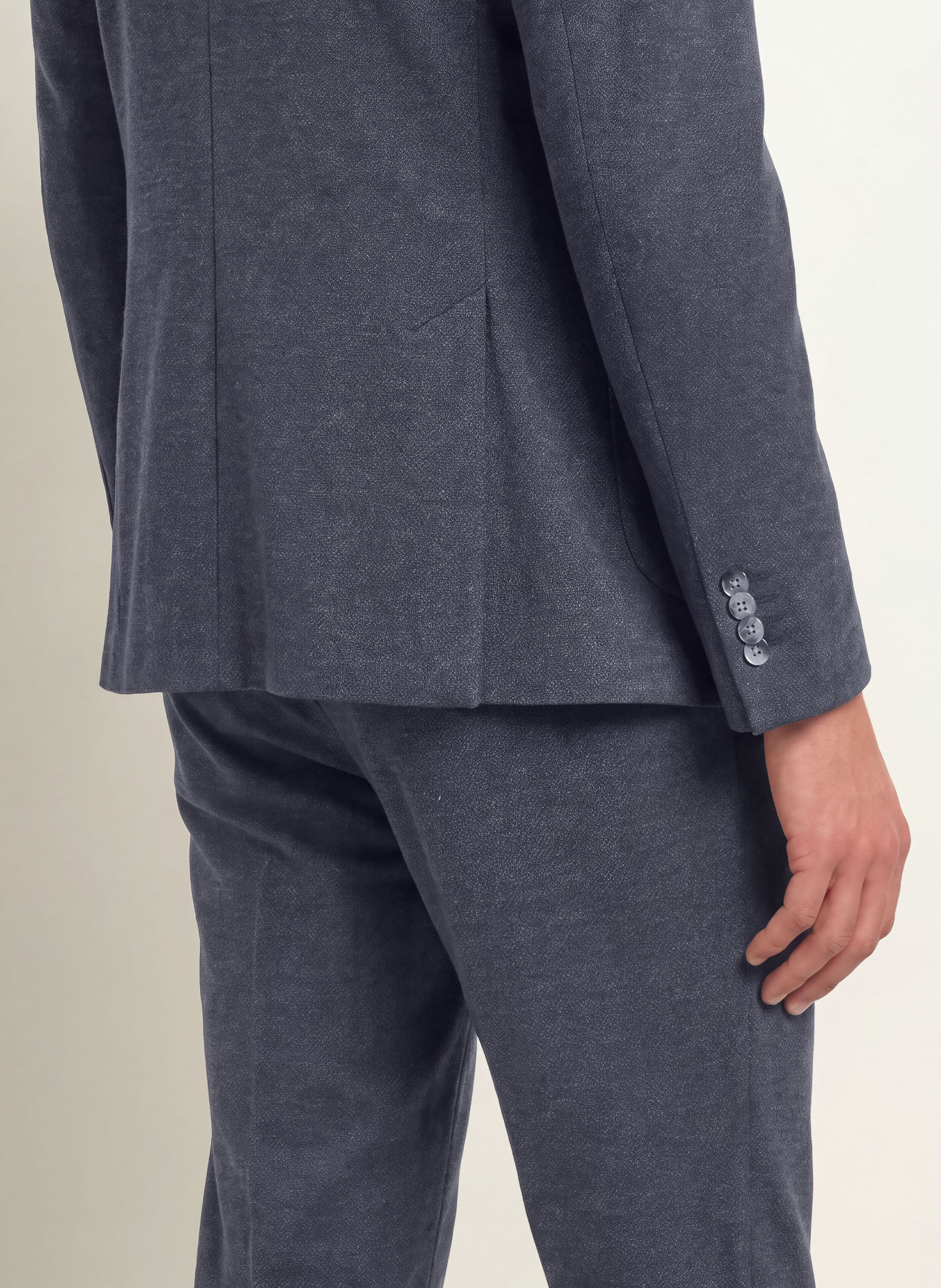 PAUL Slim-fit jersey suit jacket: 680 Dark Blue