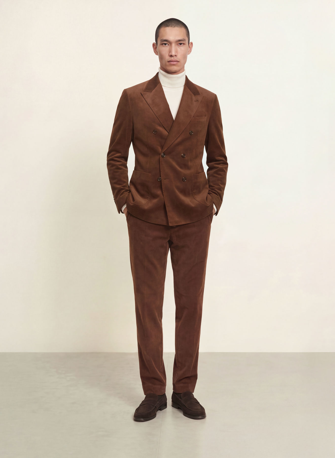 PAUL Kordové kalhoty Slim Fit: 850 chocolate