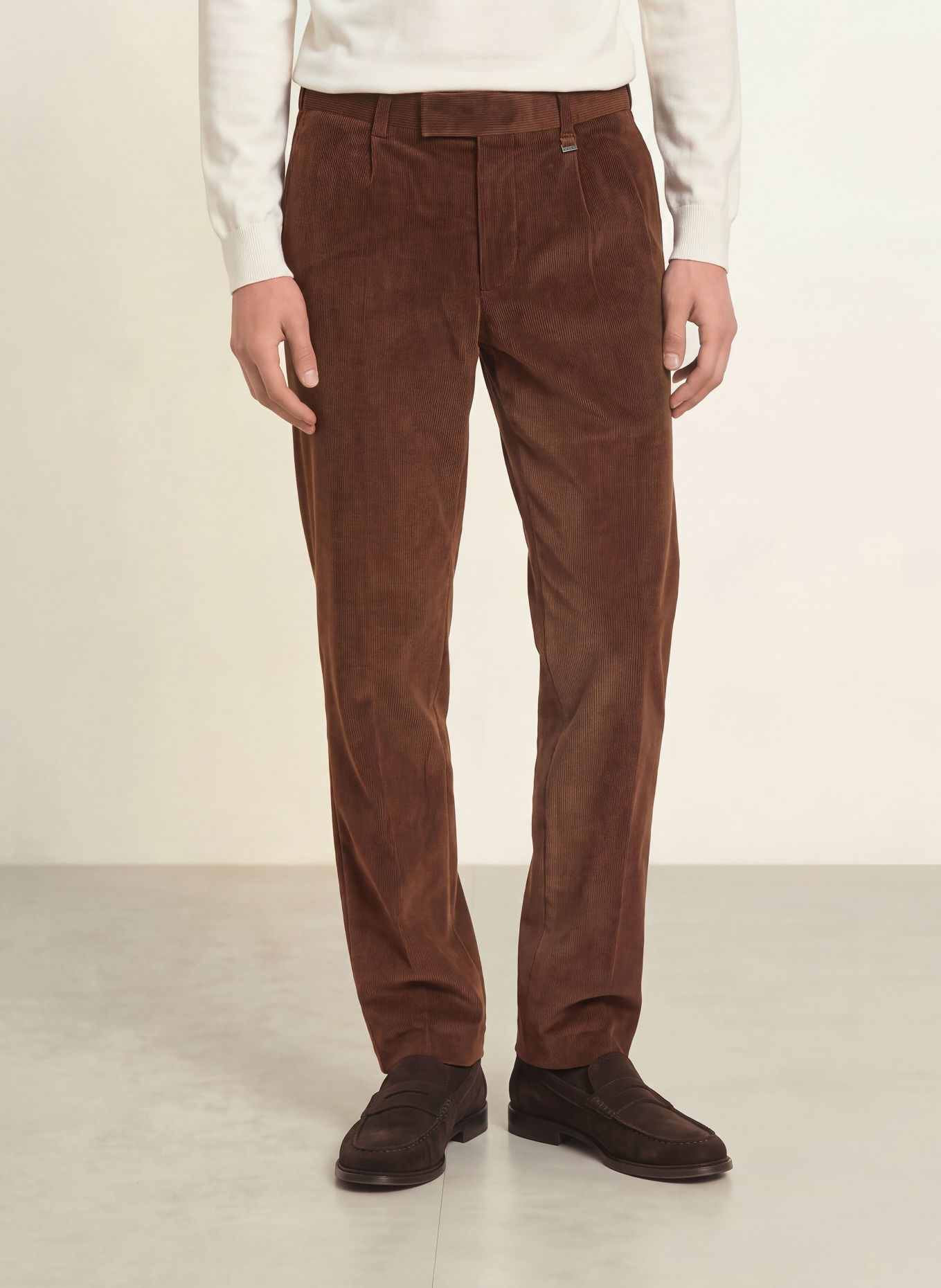 PAUL Kordové kalhoty Slim Fit: 850 chocolate