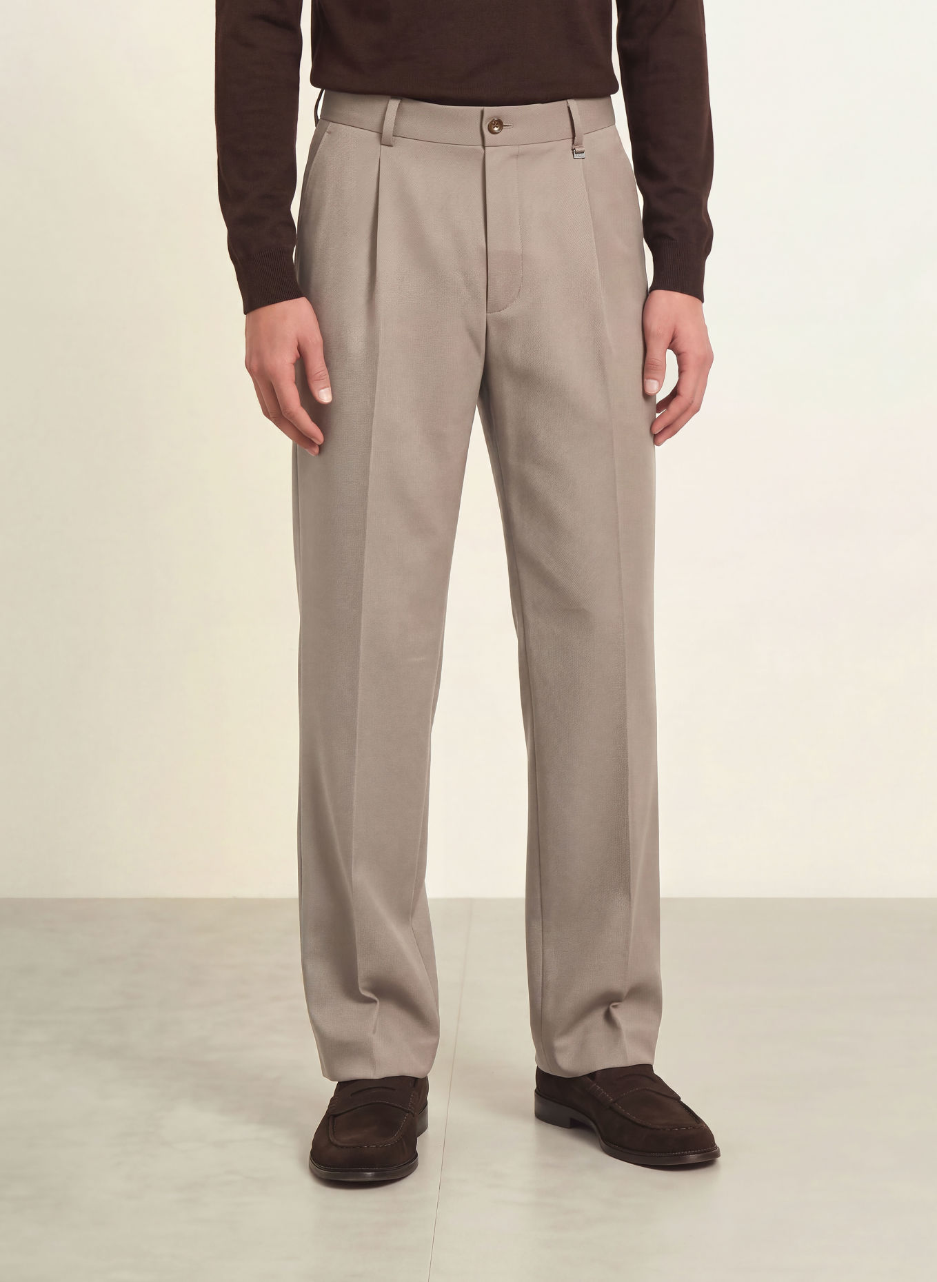 PAUL Relaxed-Fit Suit Trousers: 780 Taupe