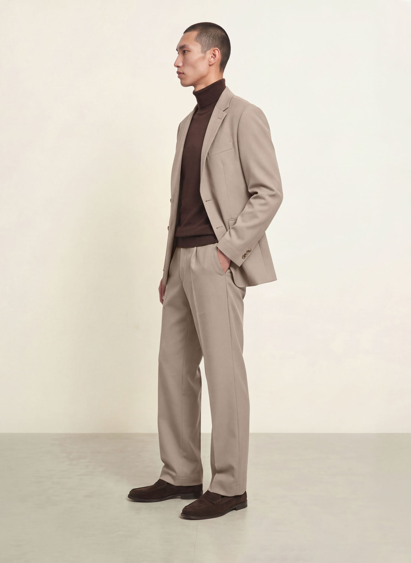 PAUL Relaxed-Fit Suit Trousers: 780 Taupe
