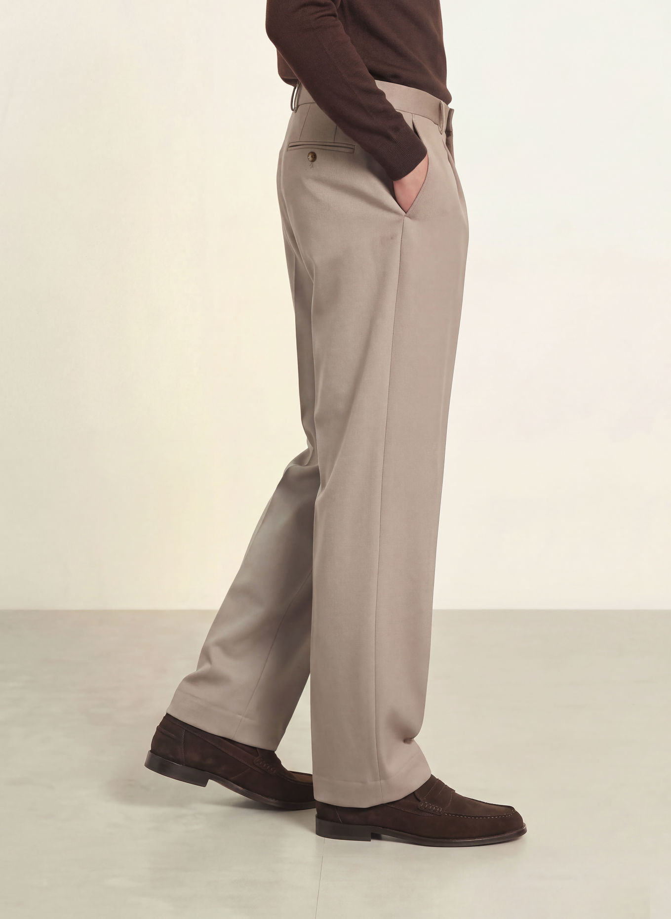 PAUL Relaxed-Fit Suit Trousers: 780 Taupe