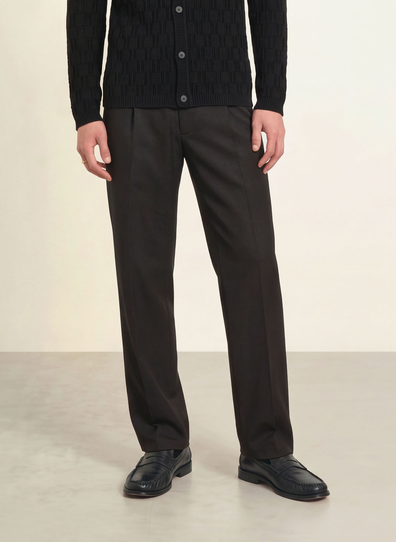 PAUL Pantalon de costume coupe décontractée: 900 BLACK