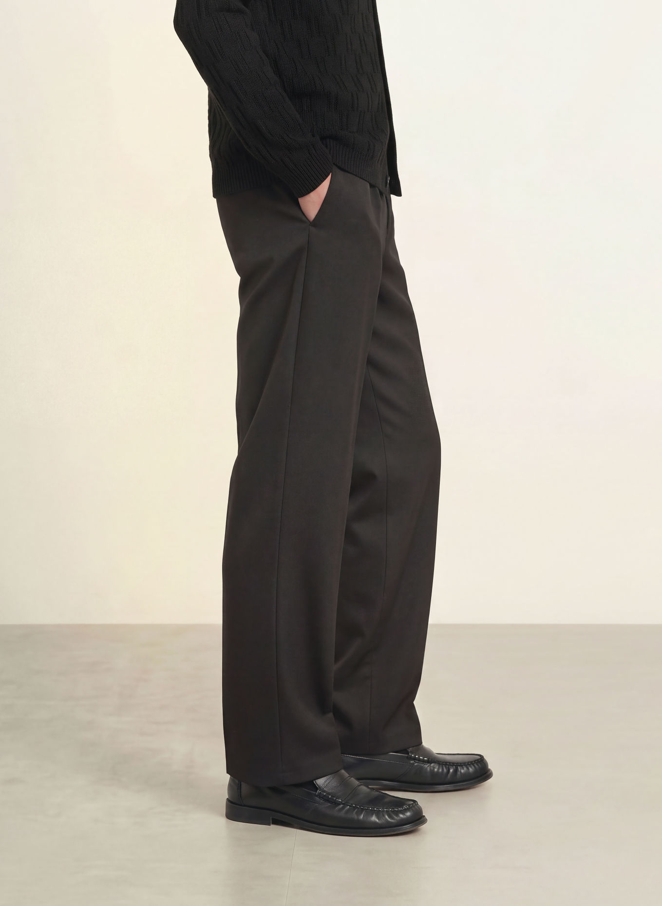 PAUL Pantalon de costume coupe décontractée: 900 BLACK