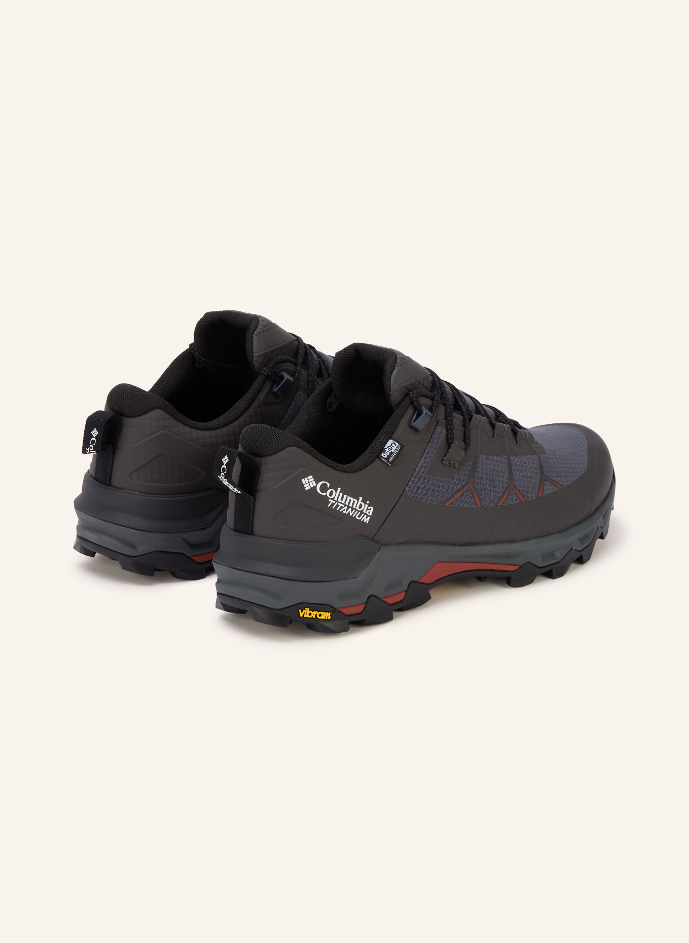 Columbia Wanderschuhe PEAKFREAK™ OUTDRY™: DUNKELGRAU / DUNKELROT / DUNKELORANGE