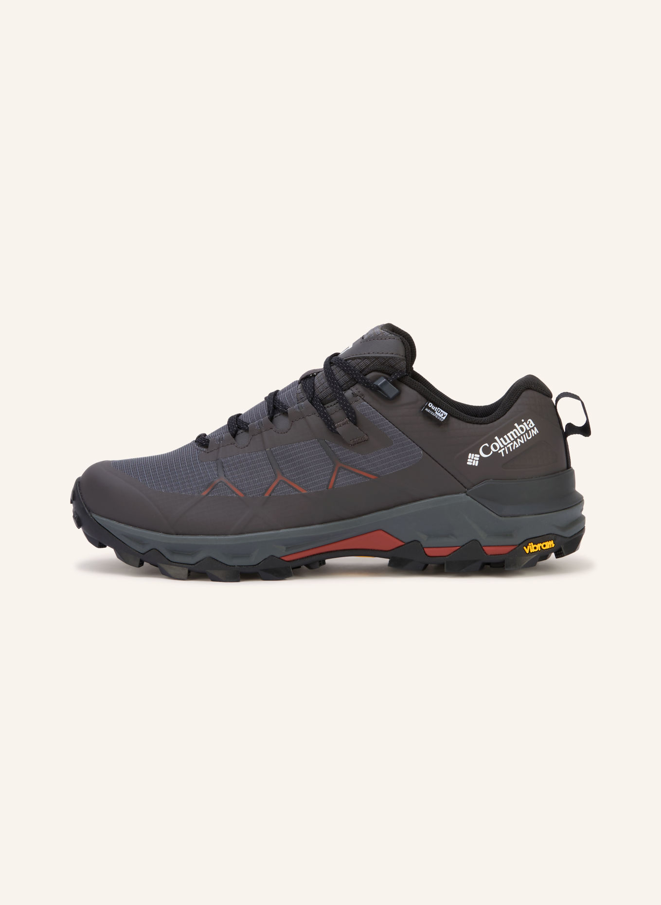 Columbia Wanderschuhe PEAKFREAK™ OUTDRY™: DUNKELGRAU / DUNKELROT / DUNKELORANGE