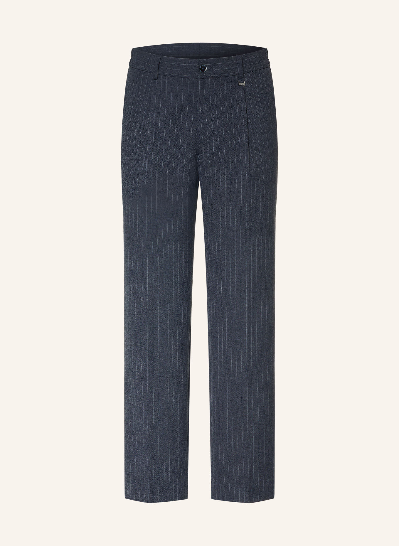 PAUL Oblekové kalhoty Relaxed Fit z džerseju: 650 Blue Stripes