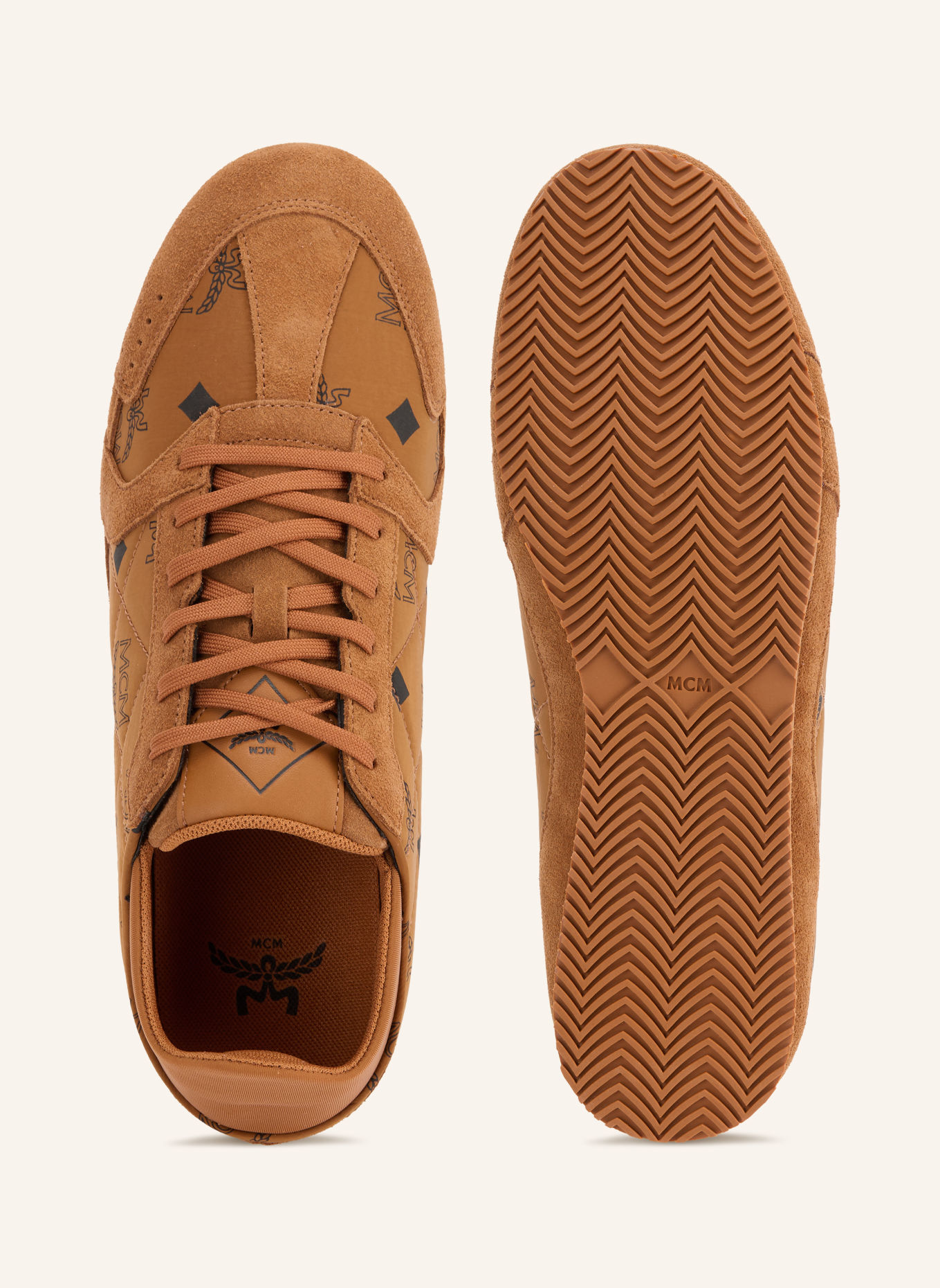 MCM FEDERLITE Sneakers: COGNAC / BLACK