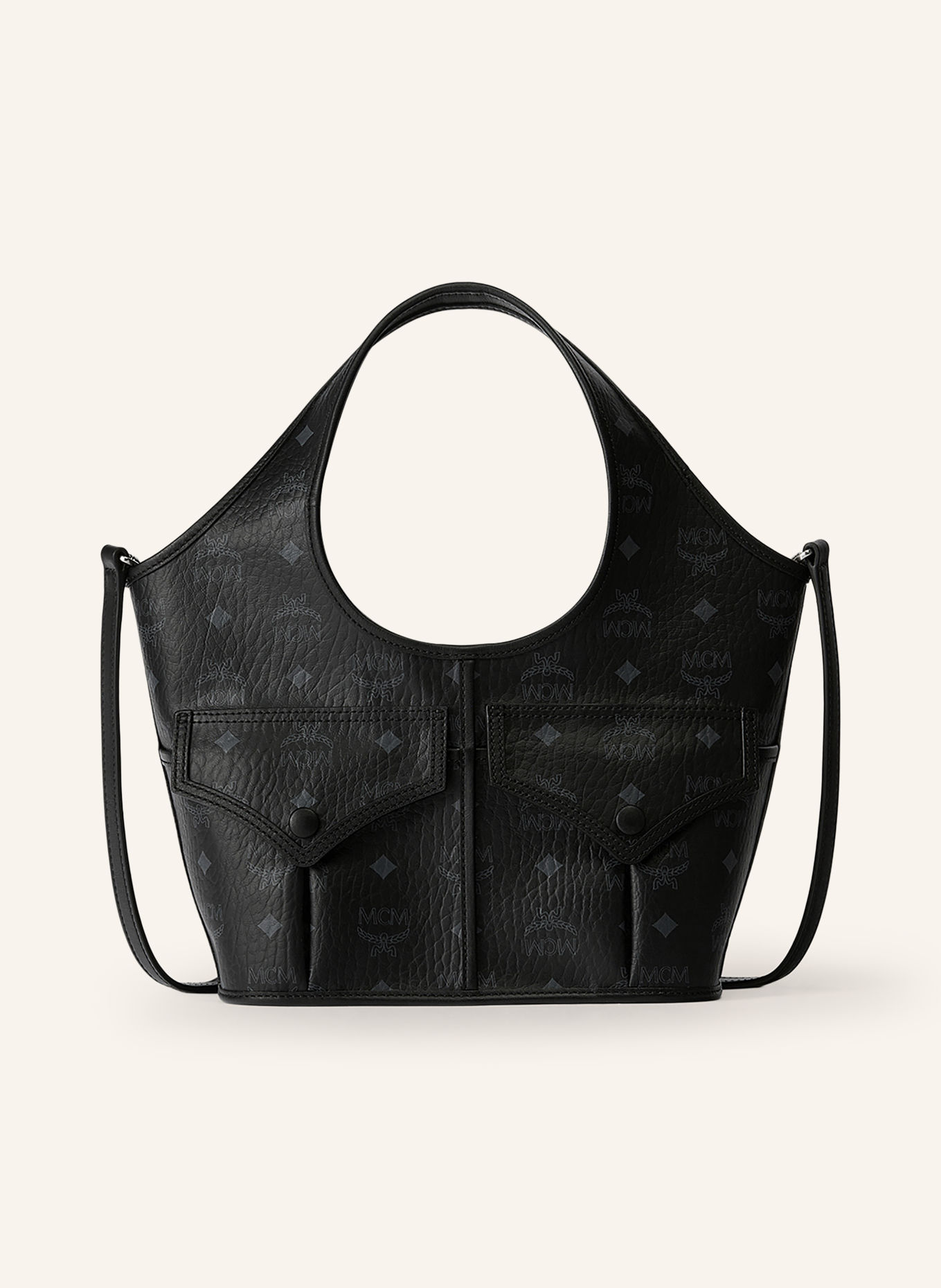 MCM Shopper AREN VI: SCHWARZ / SILBER