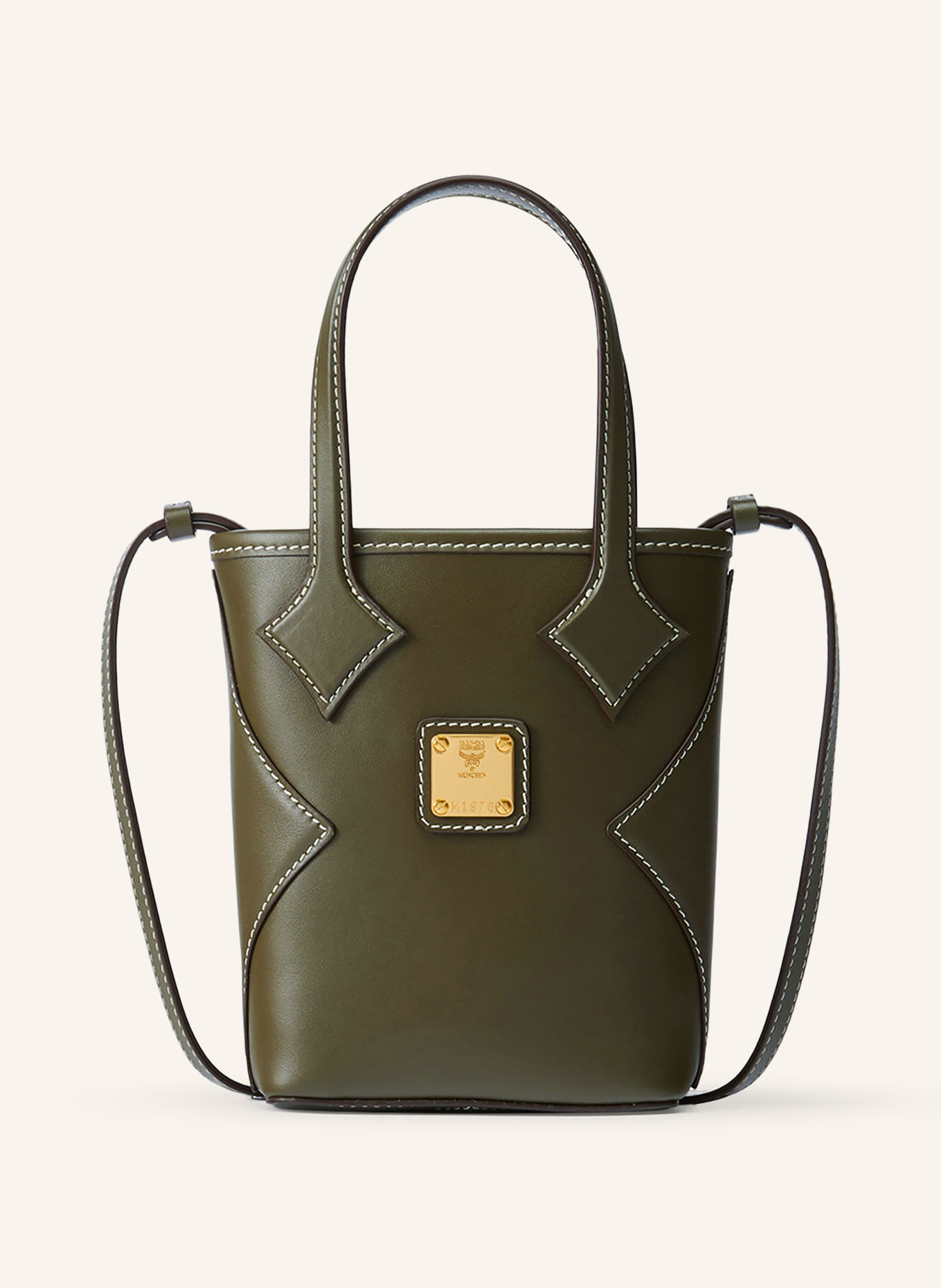 MCM Handtasche DIA EXTRA MINI: OLIV / GOLD