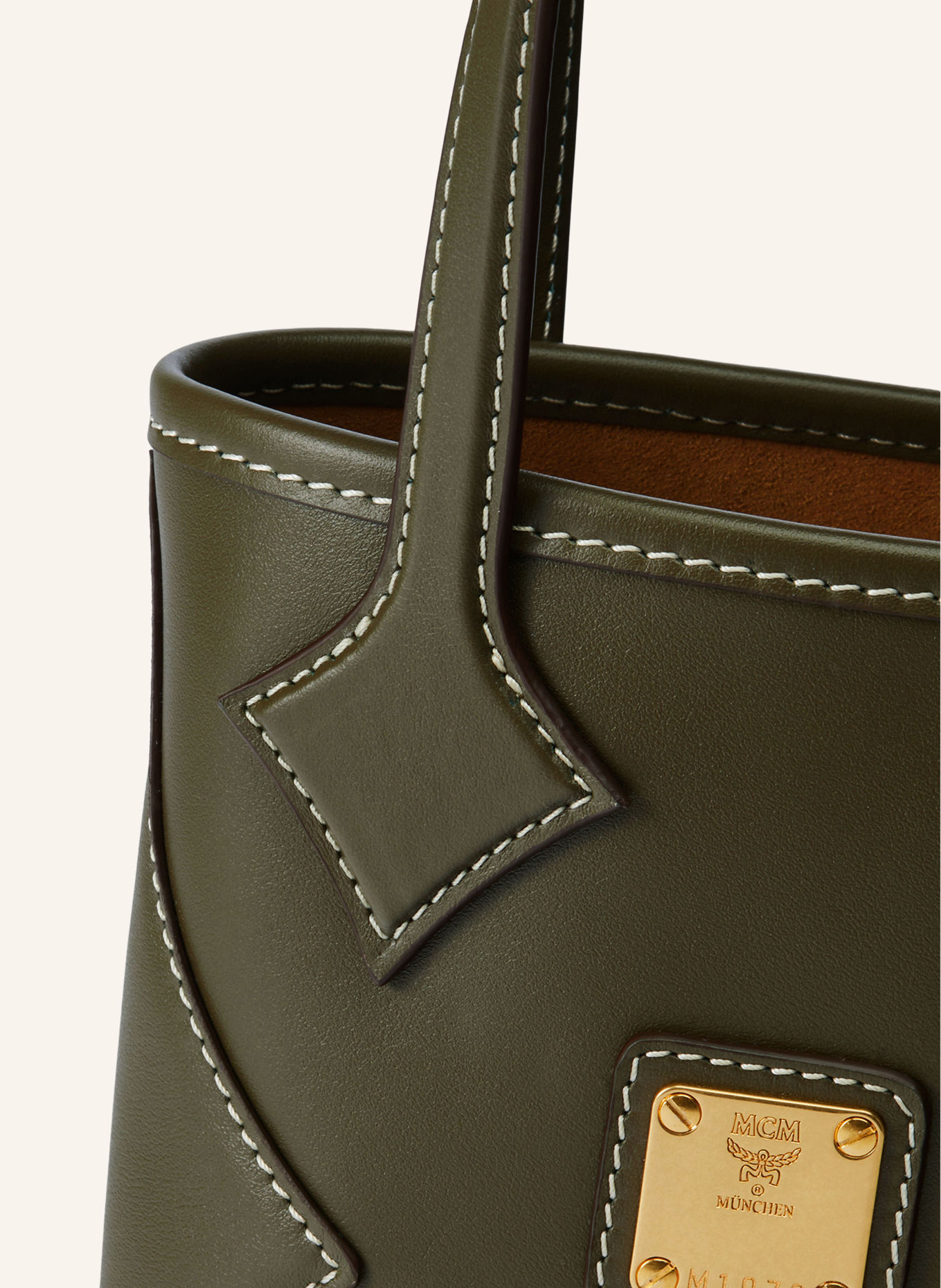 MCM Handtasche DIA EXTRA MINI: OLIV / GOLD