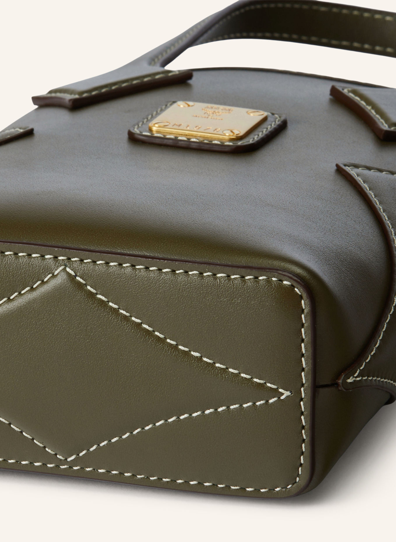 MCM Handtasche DIA EXTRA MINI: OLIV / GOLD