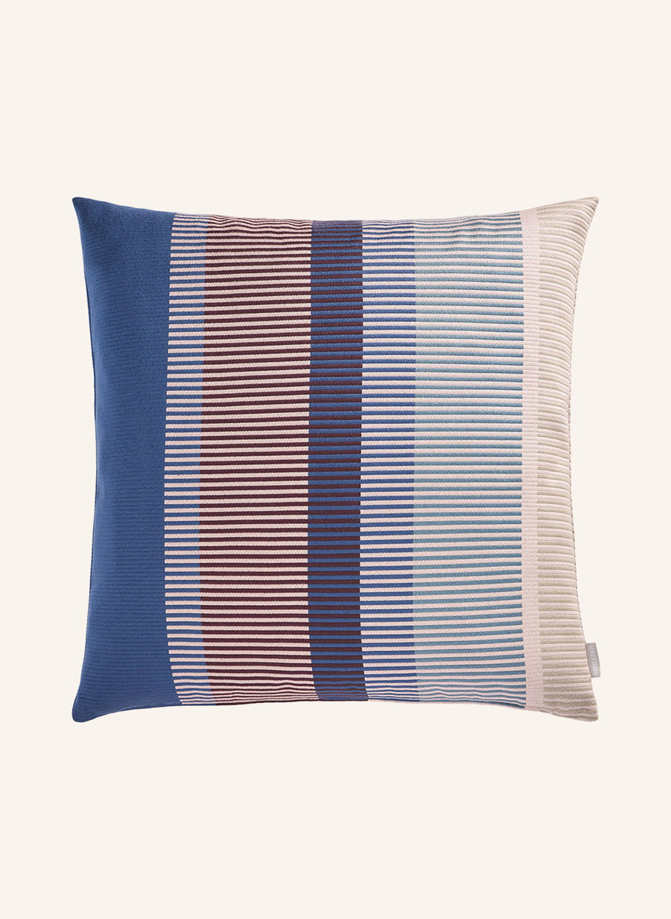 ROHLEDER Decorative cushion BIG STRIPE: DARK BLUE / BEIGE / BLUE GRAY