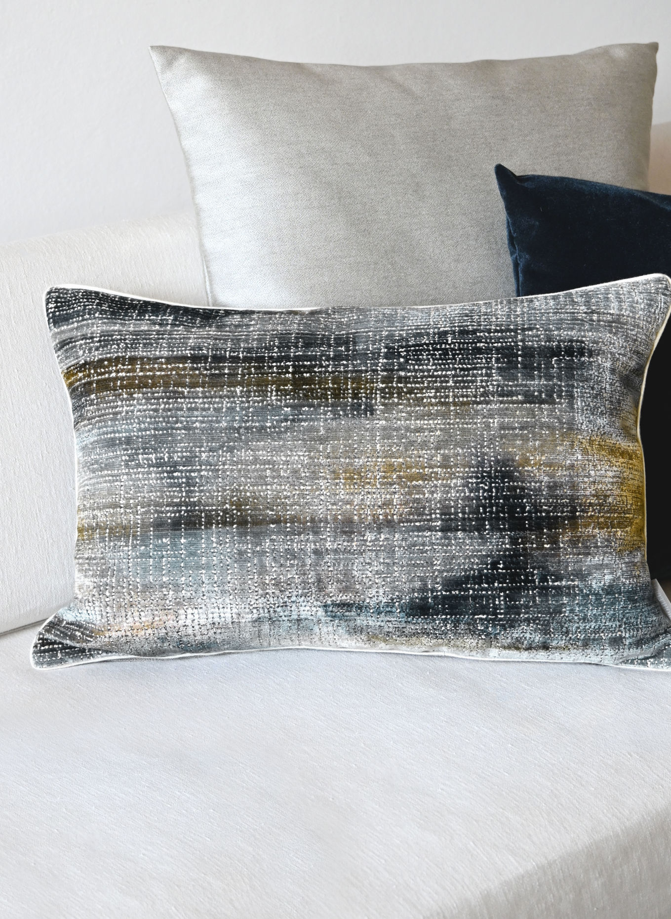 ROHLEDER CANVA Decorative cushion: DARK BLUE
