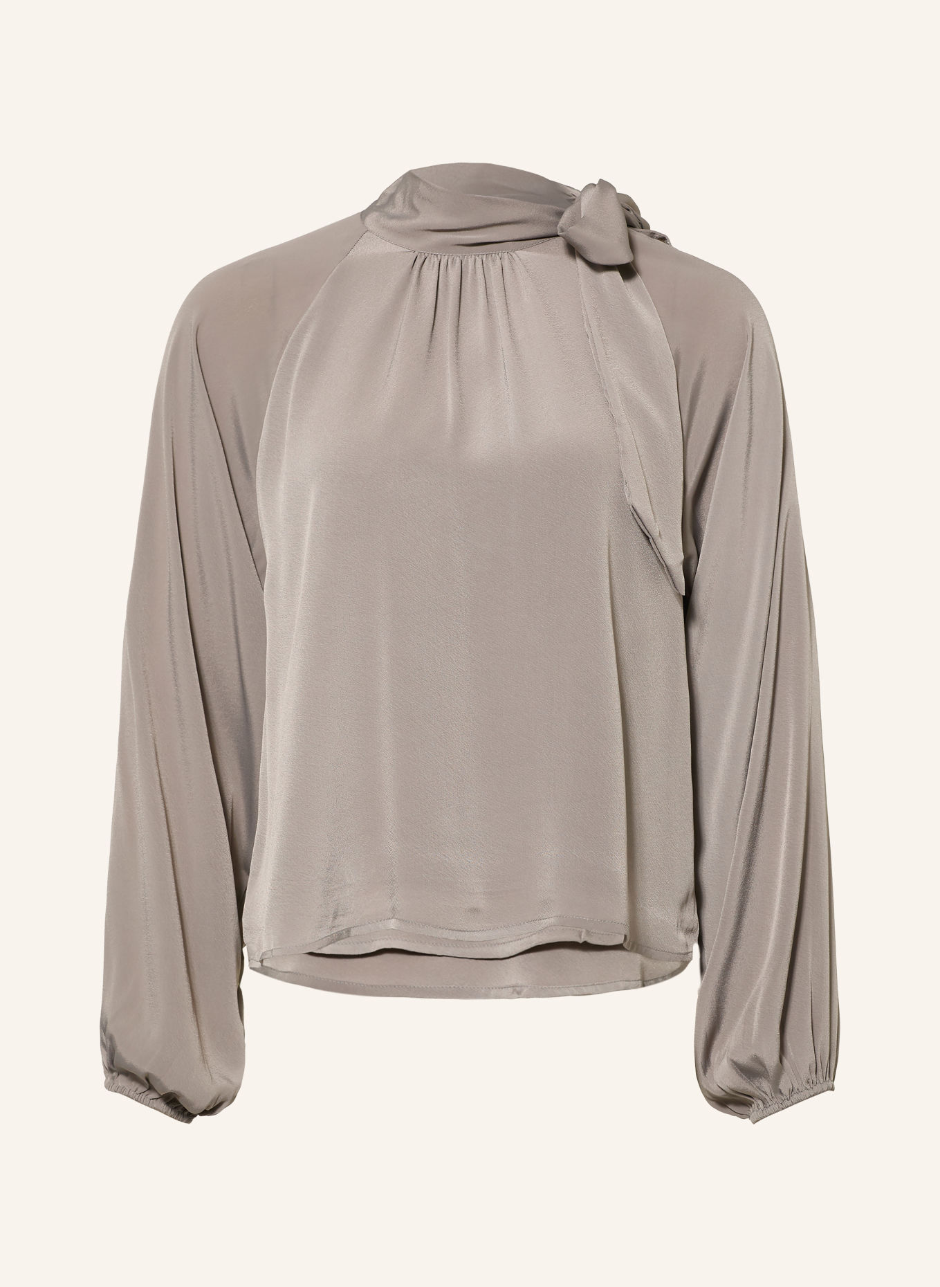 NEO NOIR Schluppenbluse SALINE aus Satin: TAUPE