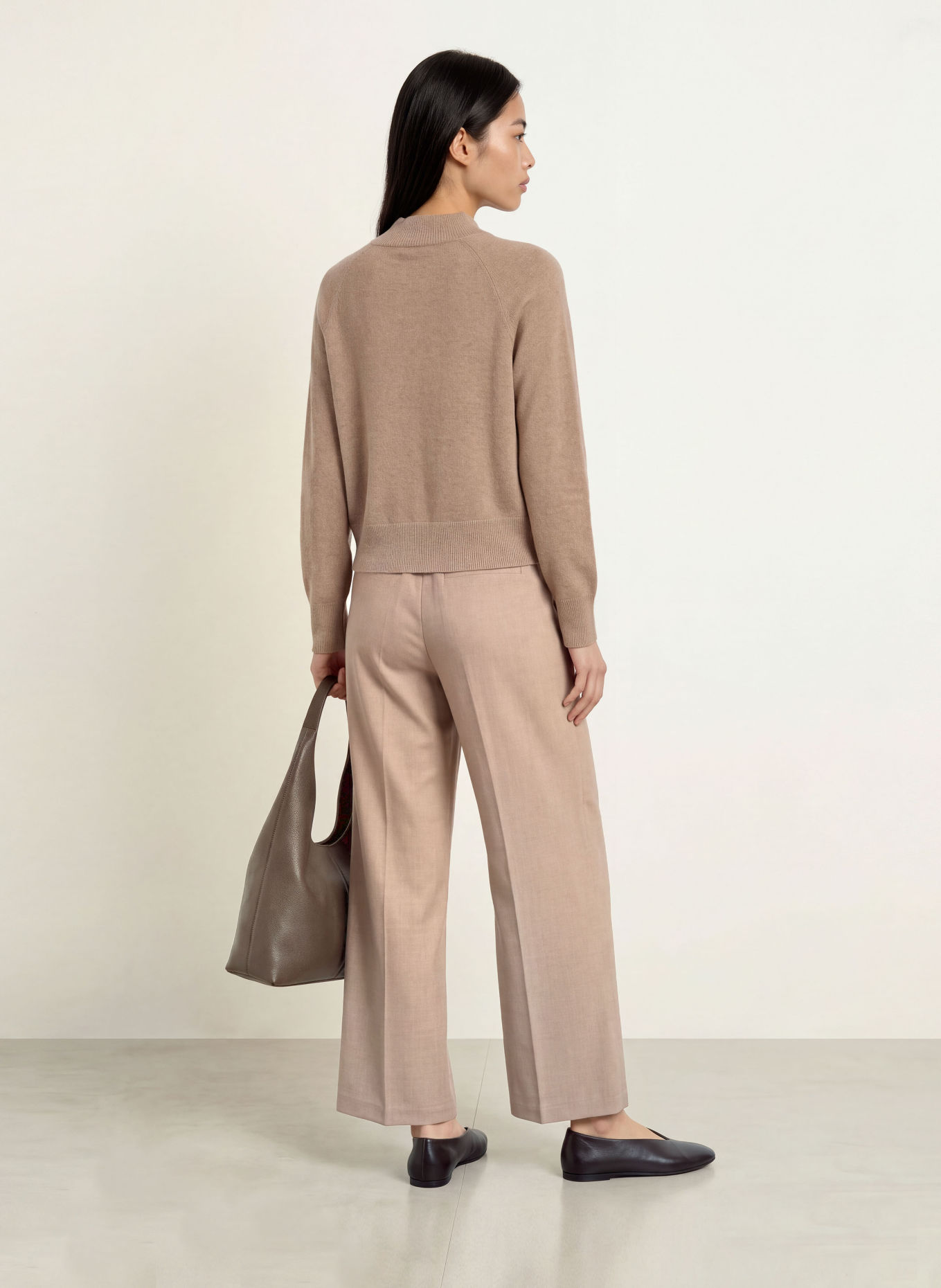 OPUS PANTS Wide-leg trousers MUCIA MOVE: LIGHT BROWN