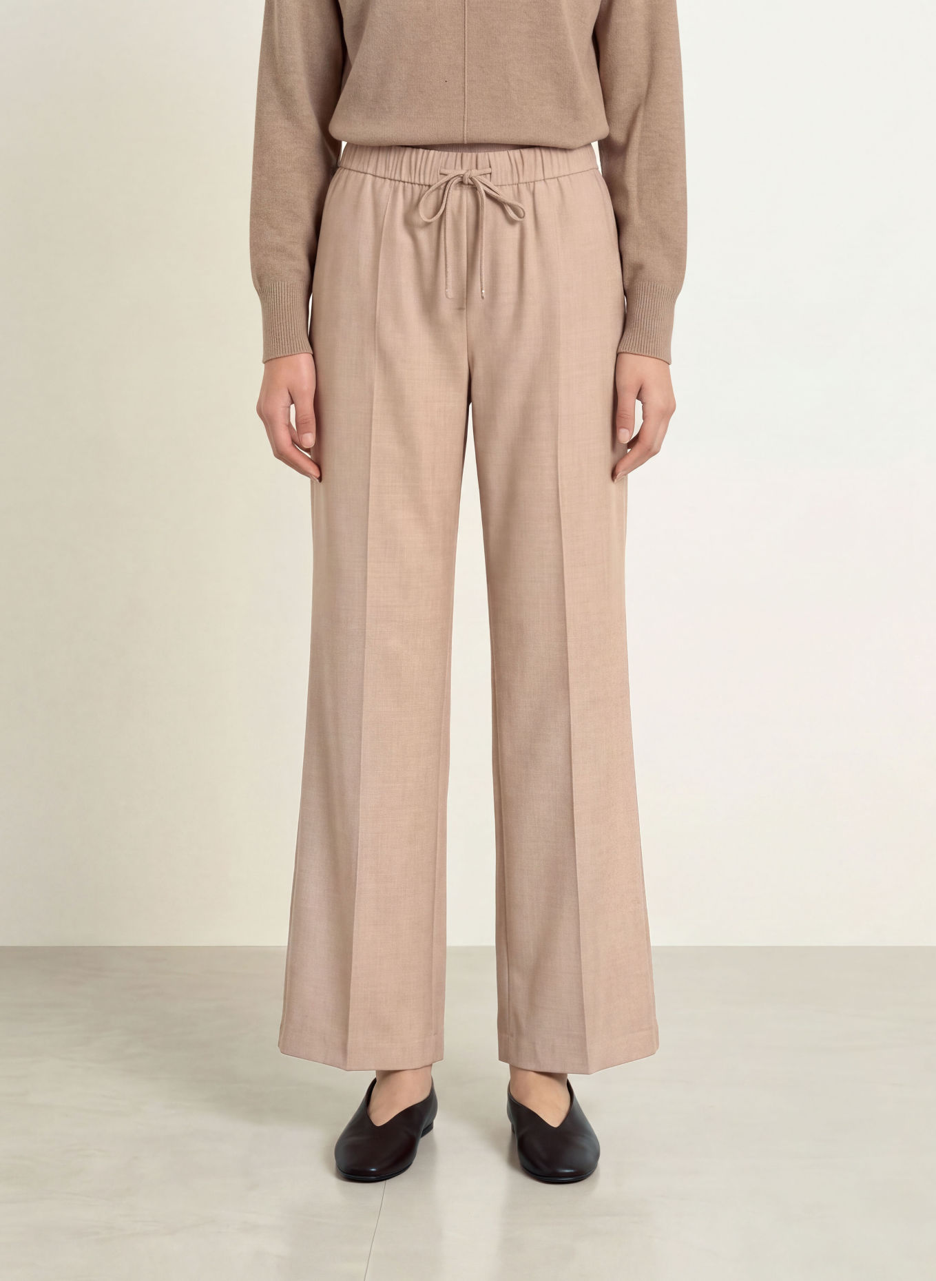 OPUS PANTS Wide-leg trousers MUCIA MOVE: LIGHT BROWN