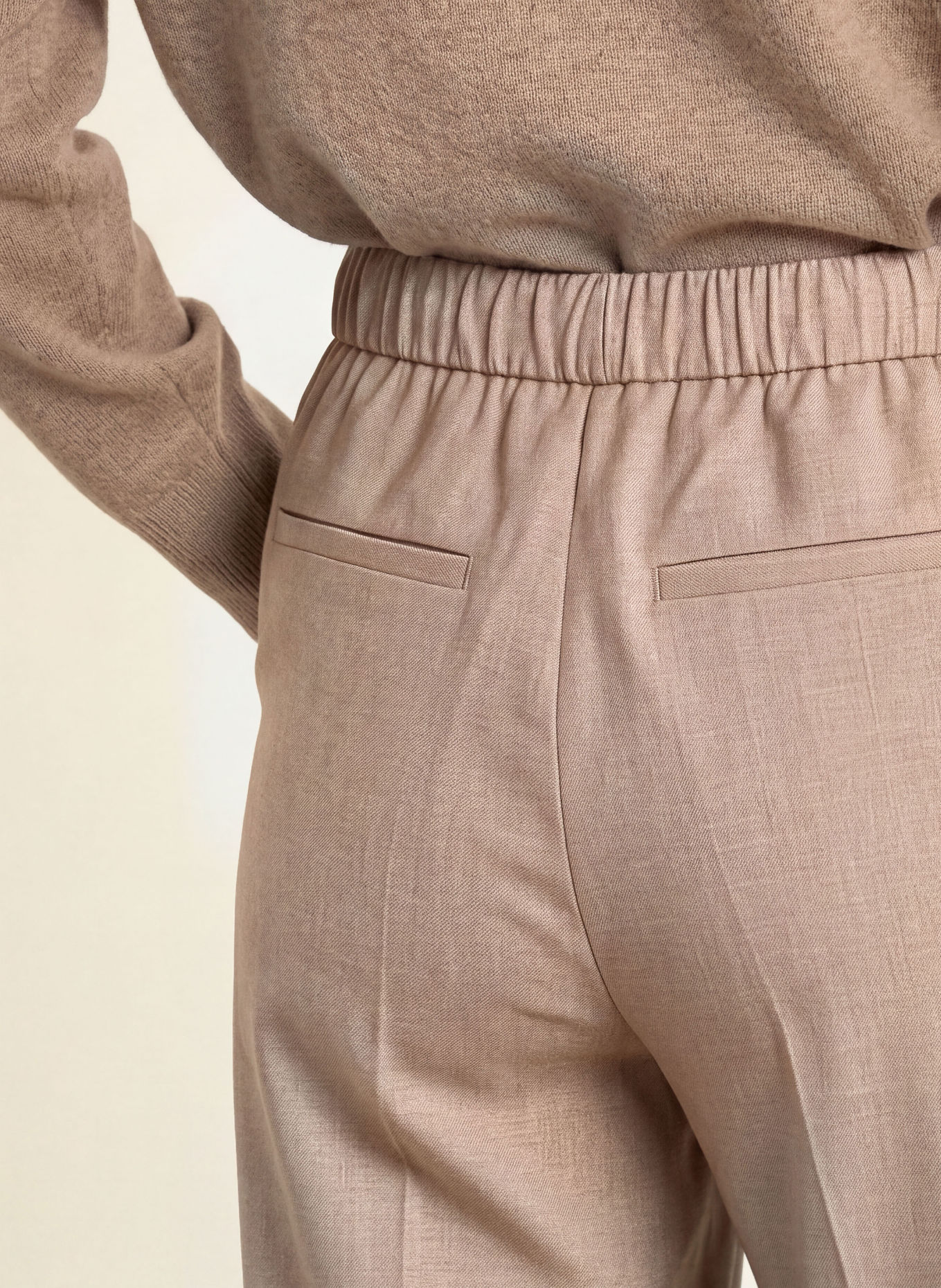 OPUS PANTS Wide-leg trousers MUCIA MOVE: LIGHT BROWN