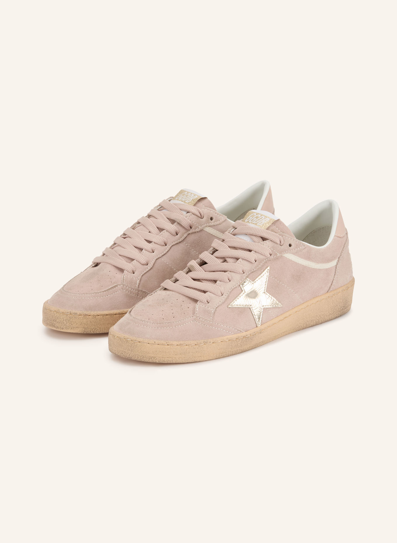 GOLDEN GOOSE Sneakersy BALL STAR: SVĚTLE RŮŽOVÁ / BÍLÁ