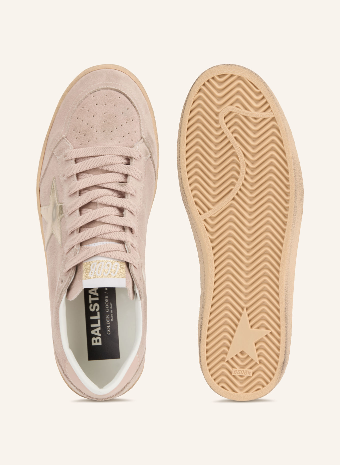 GOLDEN GOOSE Sneakersy BALL STAR: SVĚTLE RŮŽOVÁ / BÍLÁ