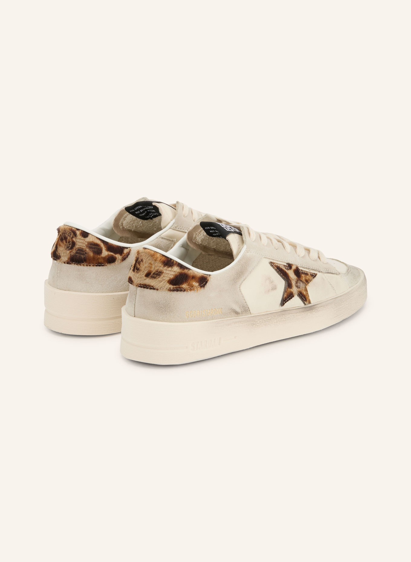 GOLDEN GOOSE Sneakersy STARDAN: SVĚTLE ŠEDÁ / HNĚDÁ / KRÉMOVÁ