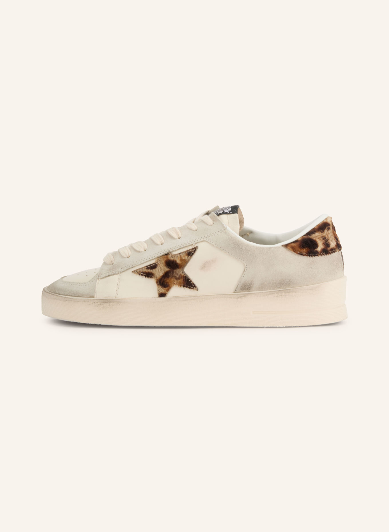 GOLDEN GOOSE Sneakersy STARDAN: SVĚTLE ŠEDÁ / HNĚDÁ / KRÉMOVÁ