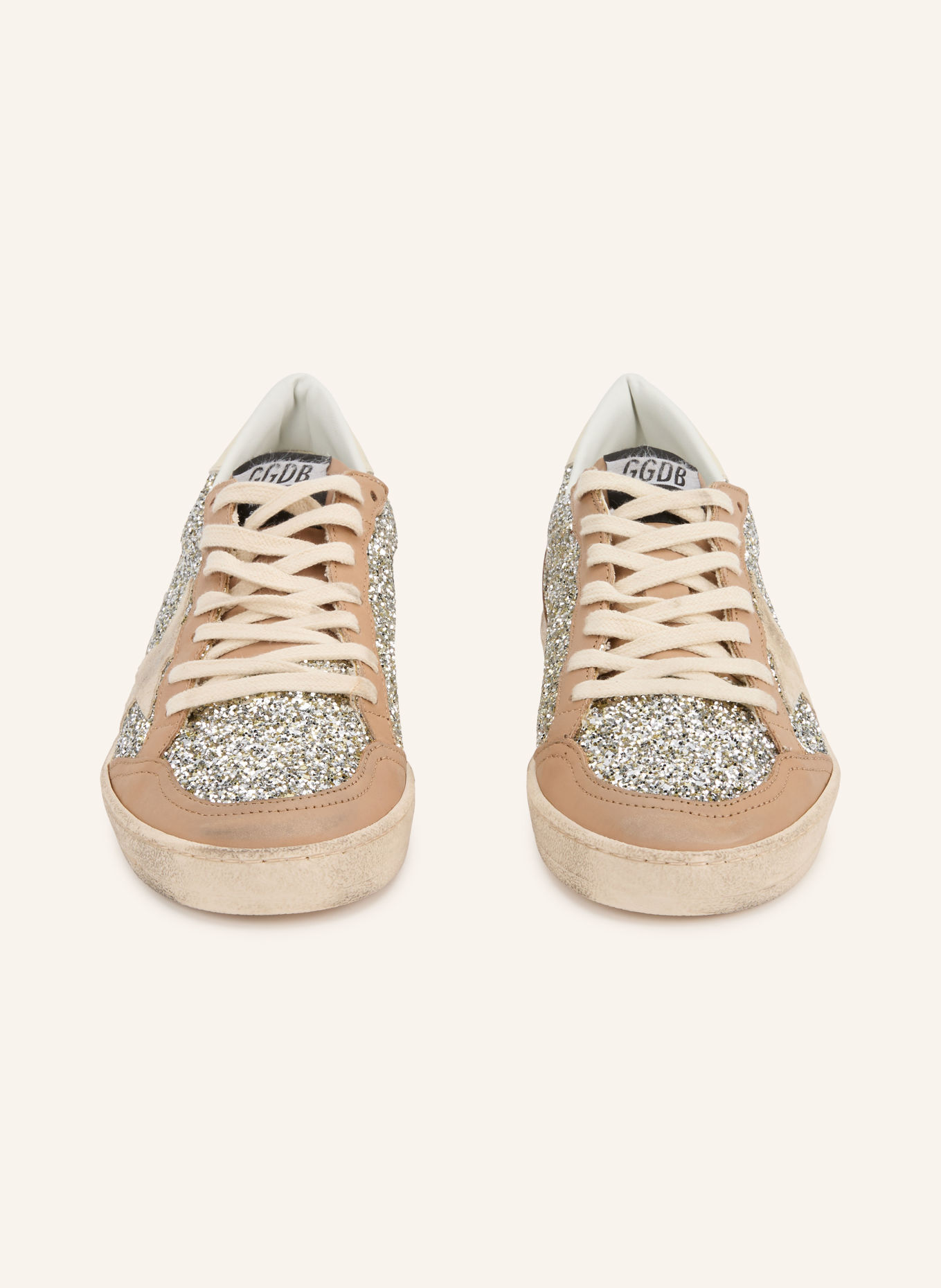 GOLDEN GOOSE Sneakers BALL STAR: VIEUX ROSE / ZILVER / CRÈME