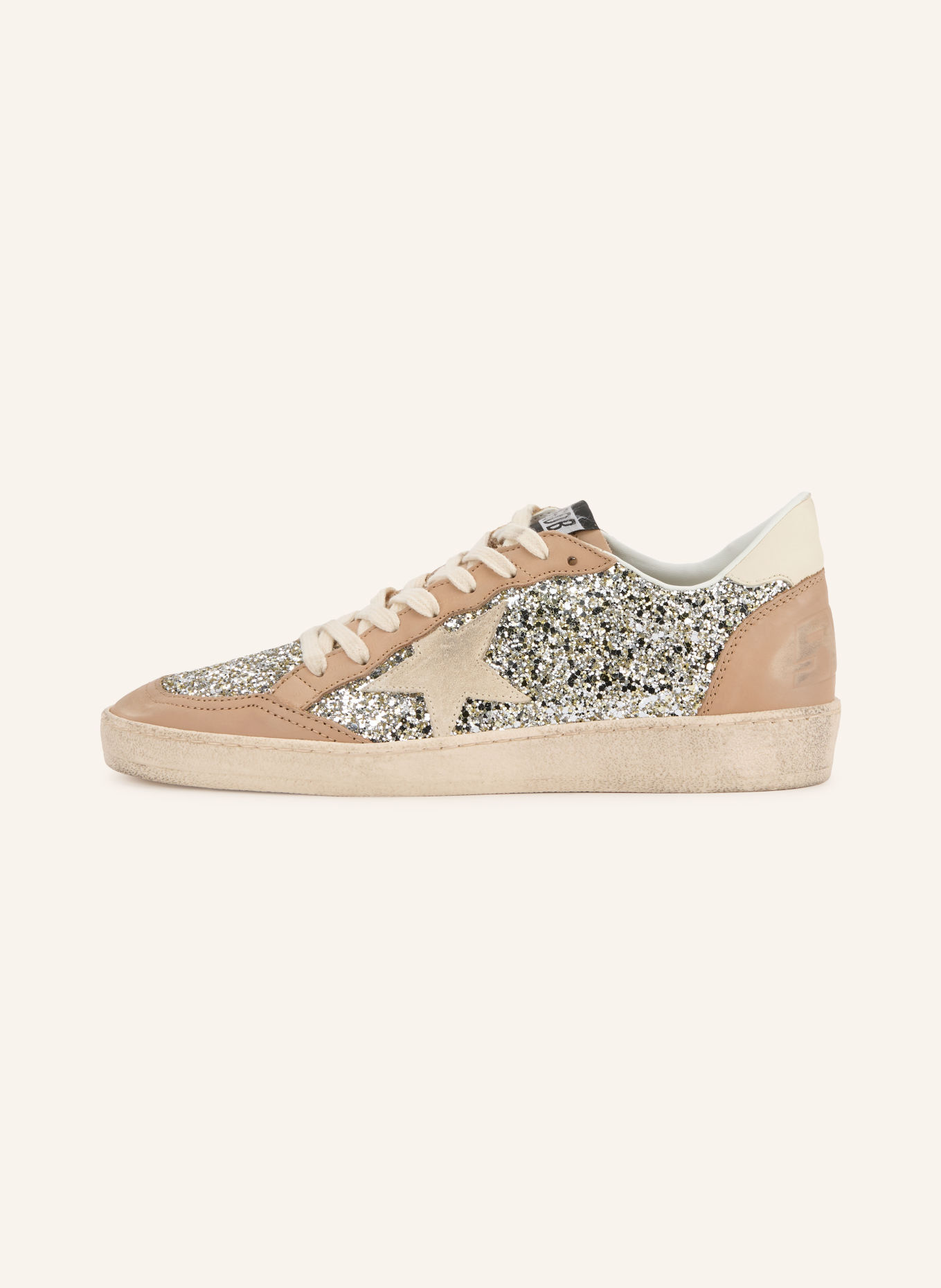 GOLDEN GOOSE Sneakers BALL STAR: VIEUX ROSE / ZILVER / CRÈME