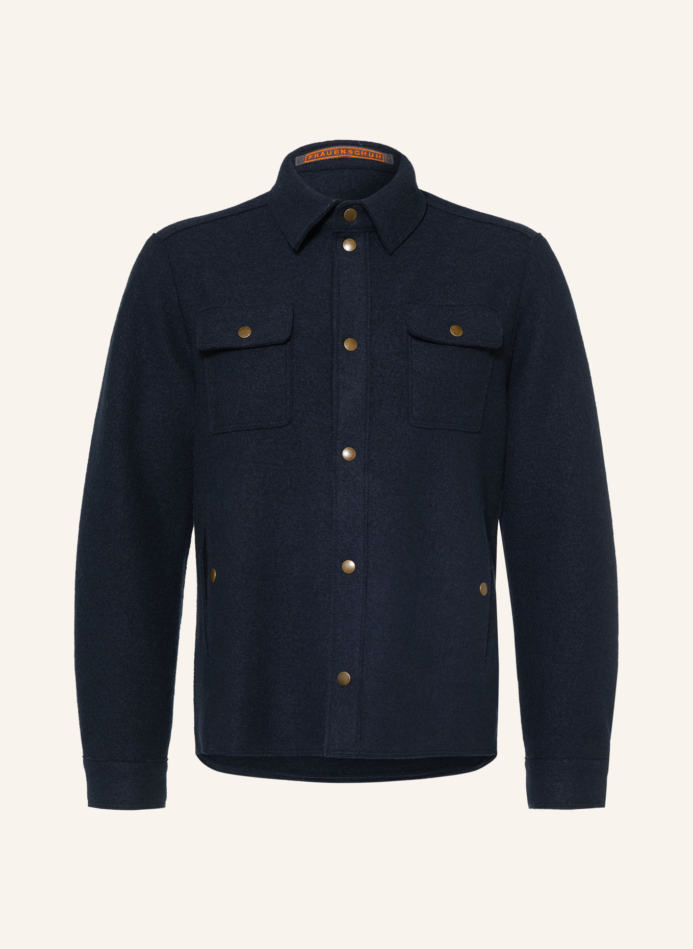FRAUENSCHUH VALENTIN Overshirt made of merino wool: DARK BLUE