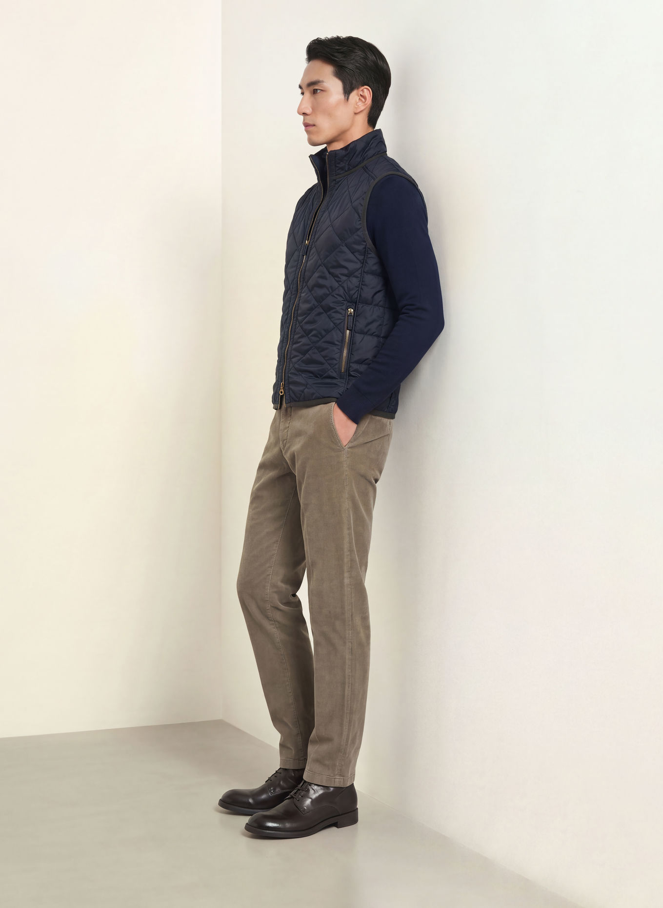 FRAUENSCHUH HENRI Quilted vest: DARK BLUE