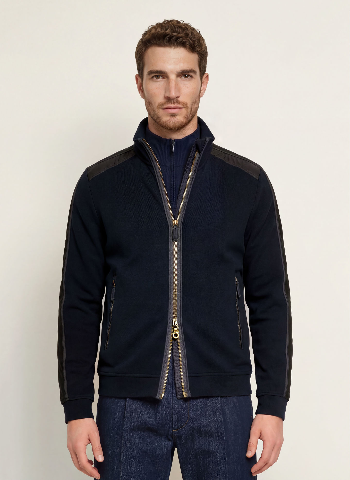 FRAUENSCHUH ANTONIO-BF Fleece jacket: DARK BLUE