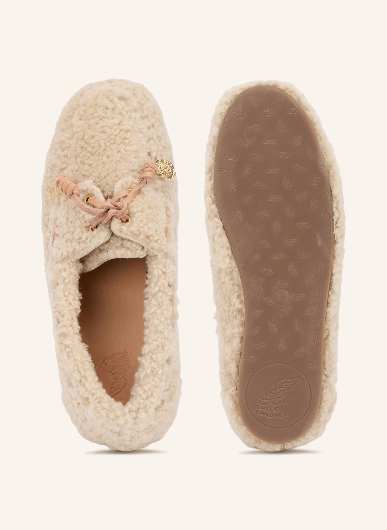 ANCIENT GREEK SANDALS PLIARIA Slip-ons: LIGHT BROWN