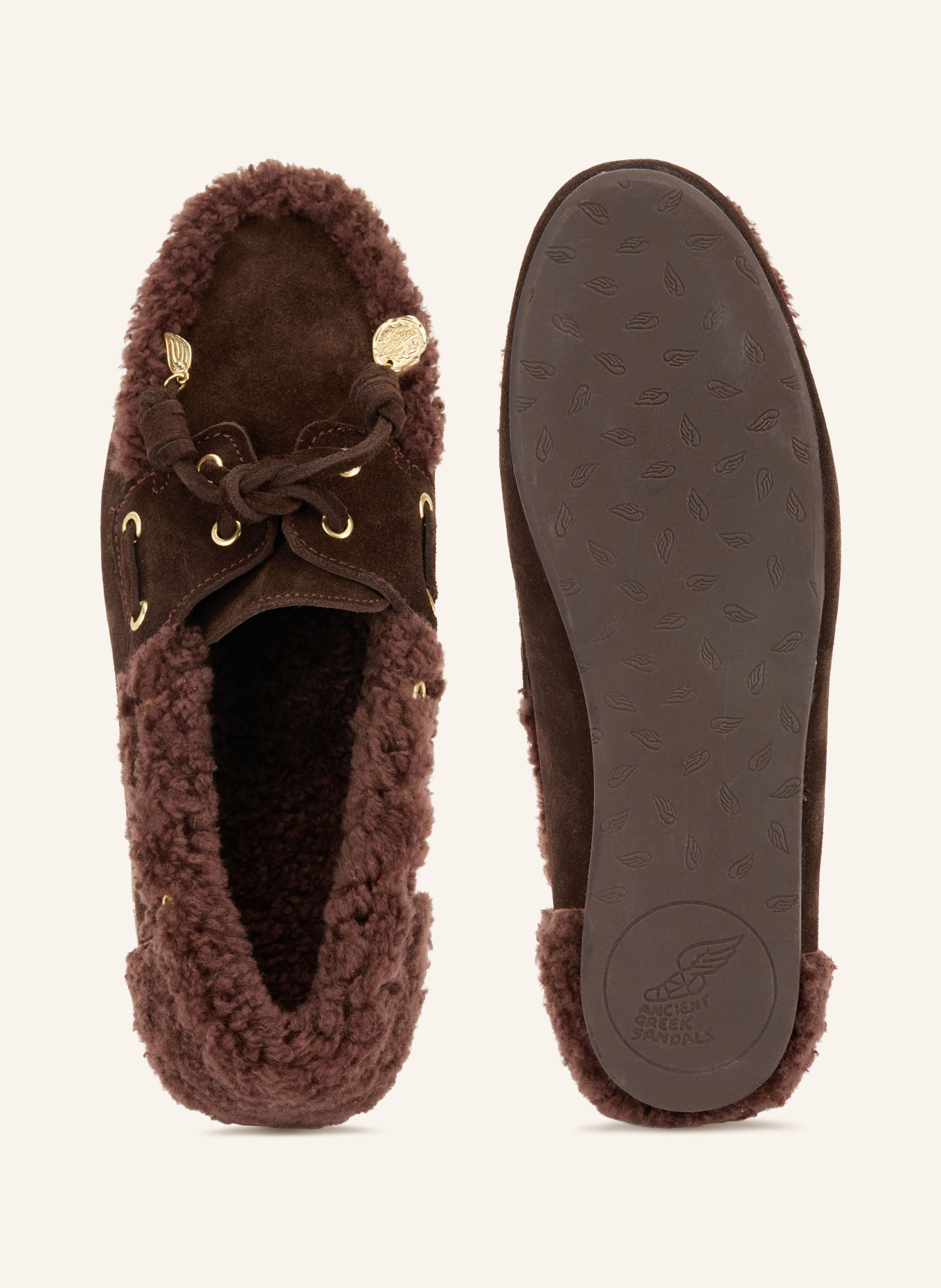 ANCIENT GREEK SANDALS PLIARIA Slip-ons: DARK BROWN