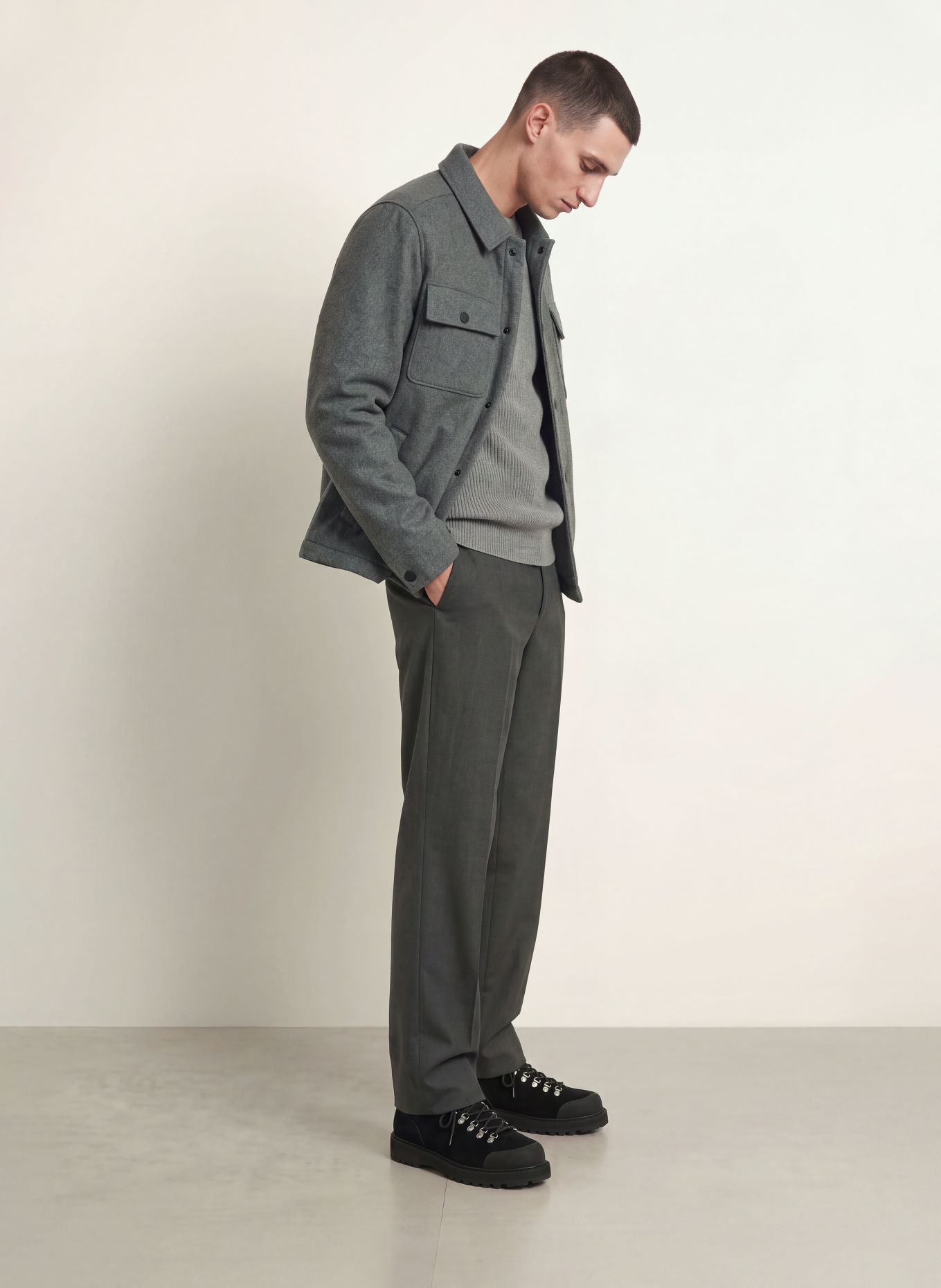 ALPHATAURI ORVILLE Overshirt: DARK GRAY