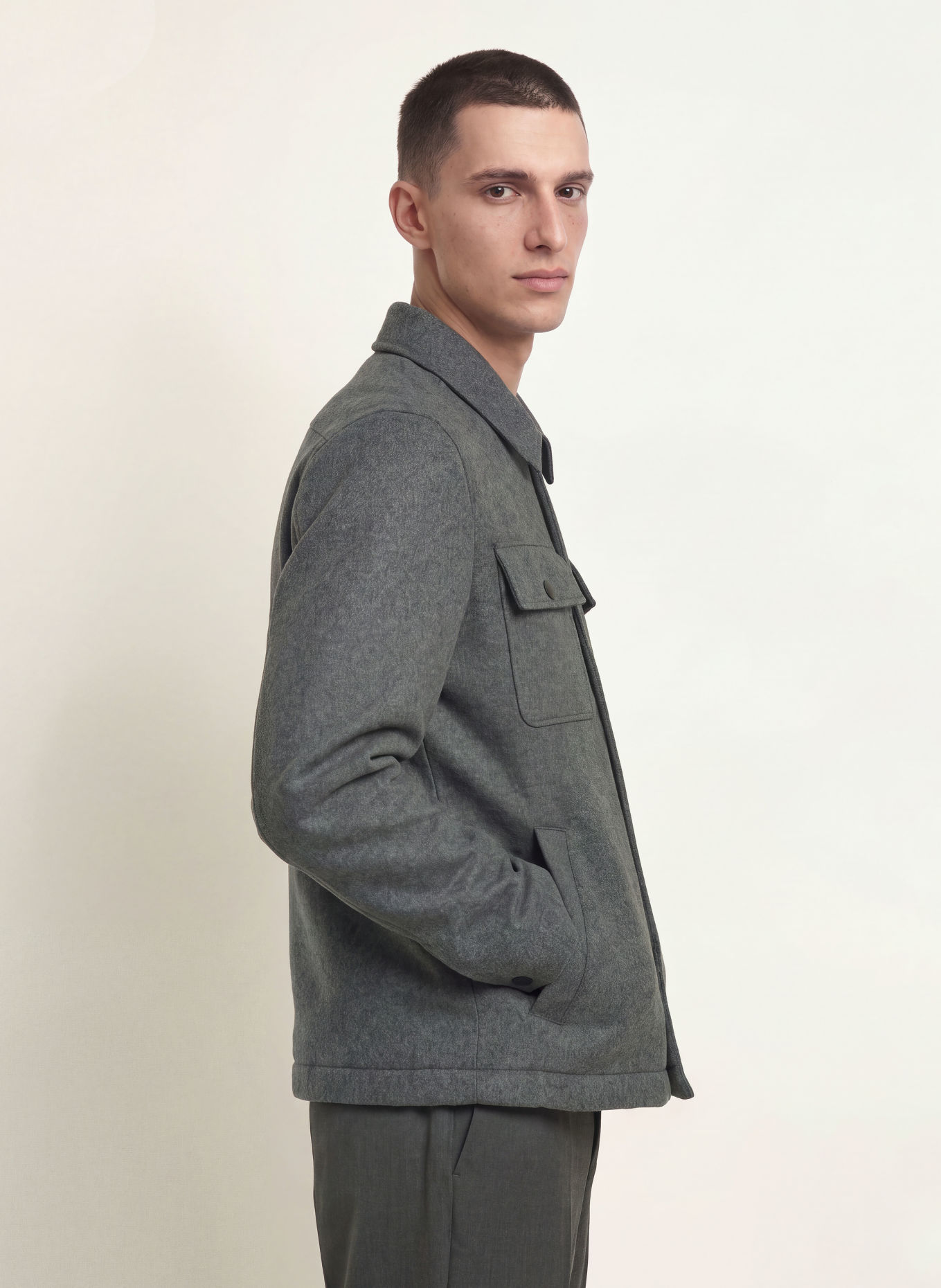 ALPHATAURI ORVILLE Overshirt: DARK GRAY