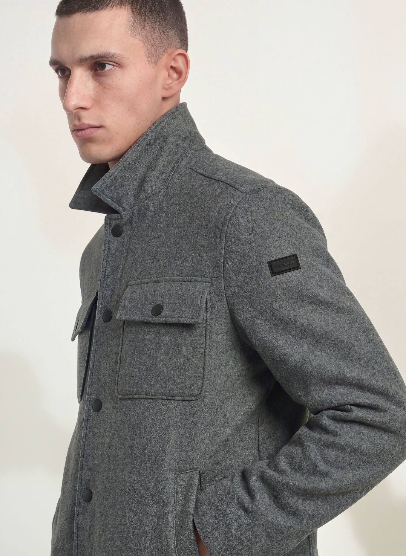 ALPHATAURI ORVILLE Overshirt: DARK GRAY