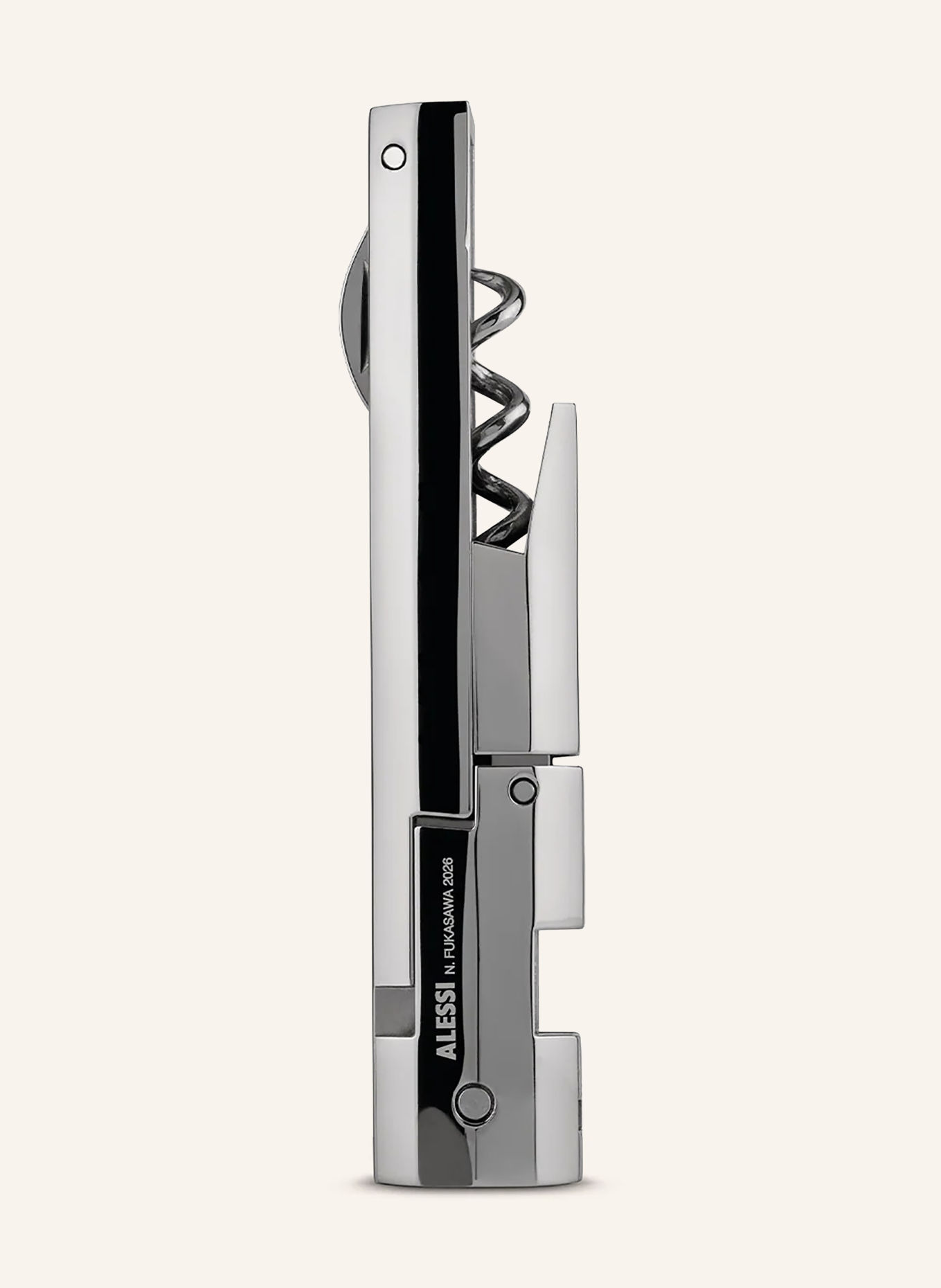 ALESSI EUGENIA Sommelier Corkscrew: SILVER