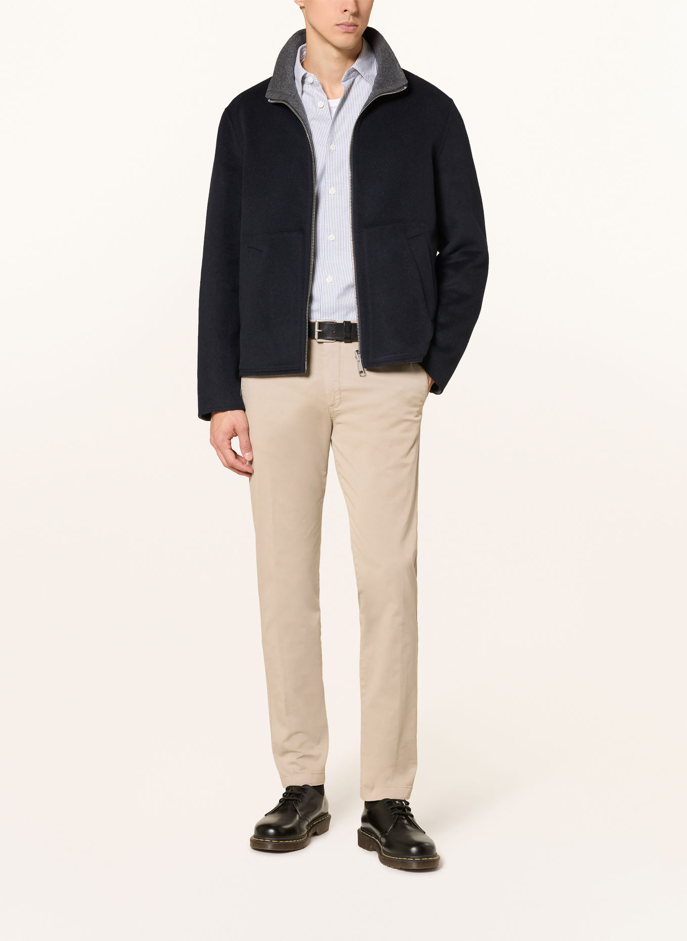 Marc O'Polo Surveste réversible: BLEU FONCÉ / GRIS