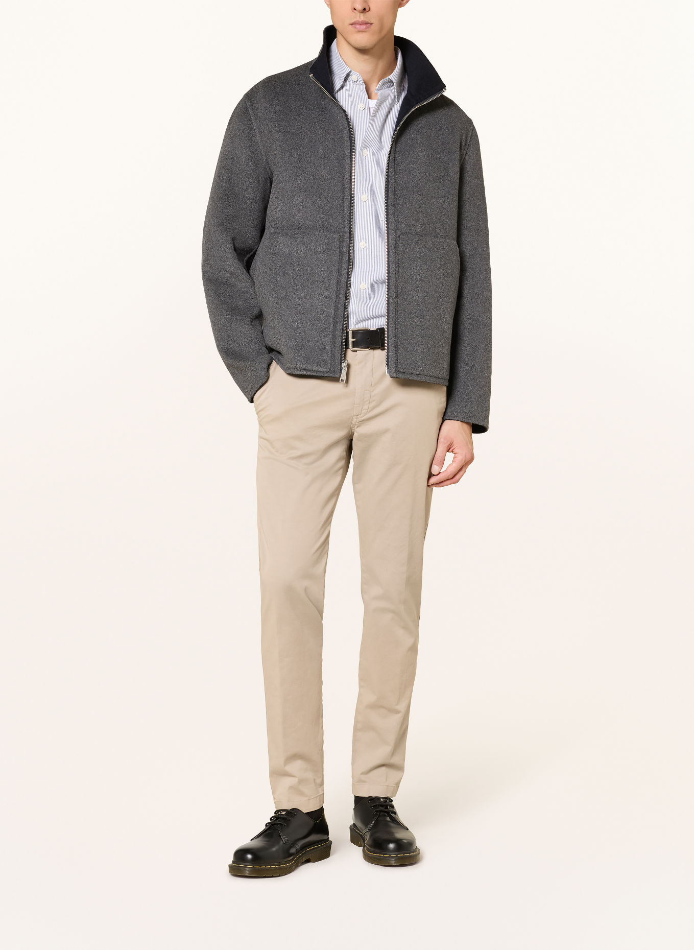 Marc O'Polo Surveste réversible: BLEU FONCÉ / GRIS