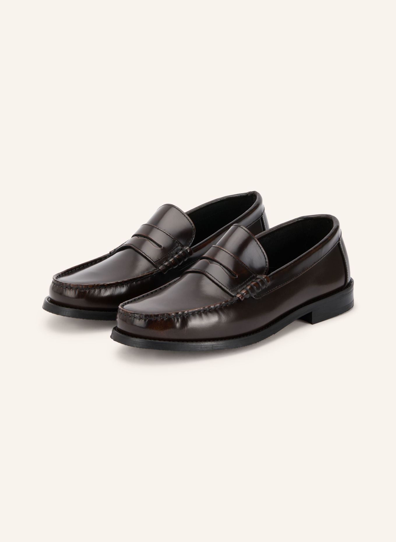 GARMENT PROJECT Loafers à barrette MILES: MARRON FONCÉ