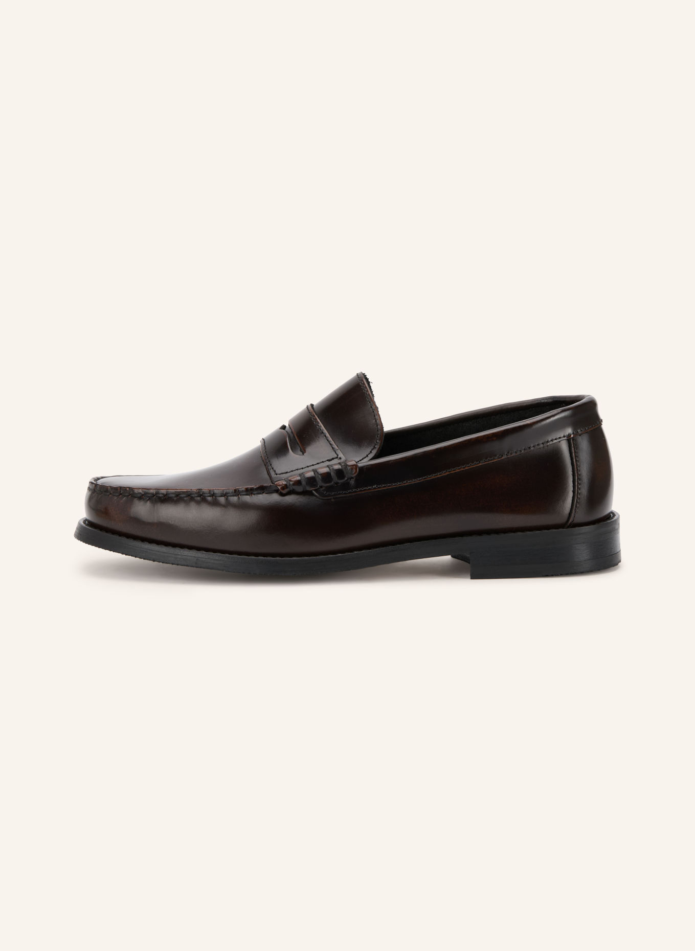 GARMENT PROJECT Loafers à barrette MILES: MARRON FONCÉ
