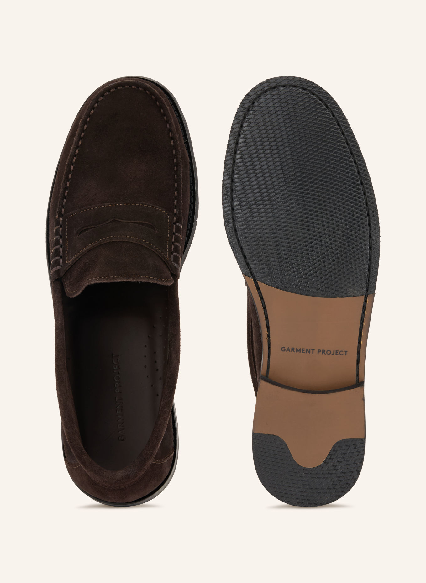 GARMENT PROJECT Loafers à barrette MILES: MARRON FONCÉ