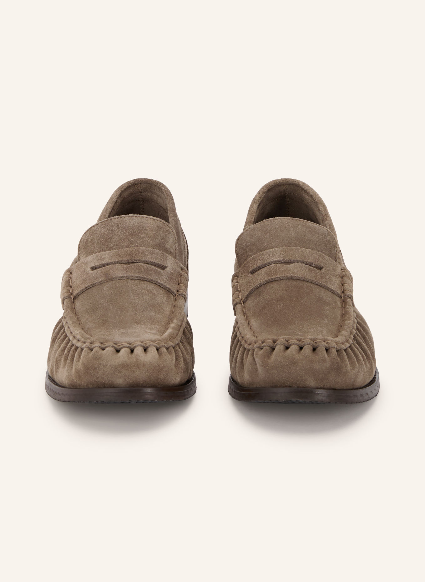 GARMENT PROJECT Loafers à barrette CHARLIE: TAUPE