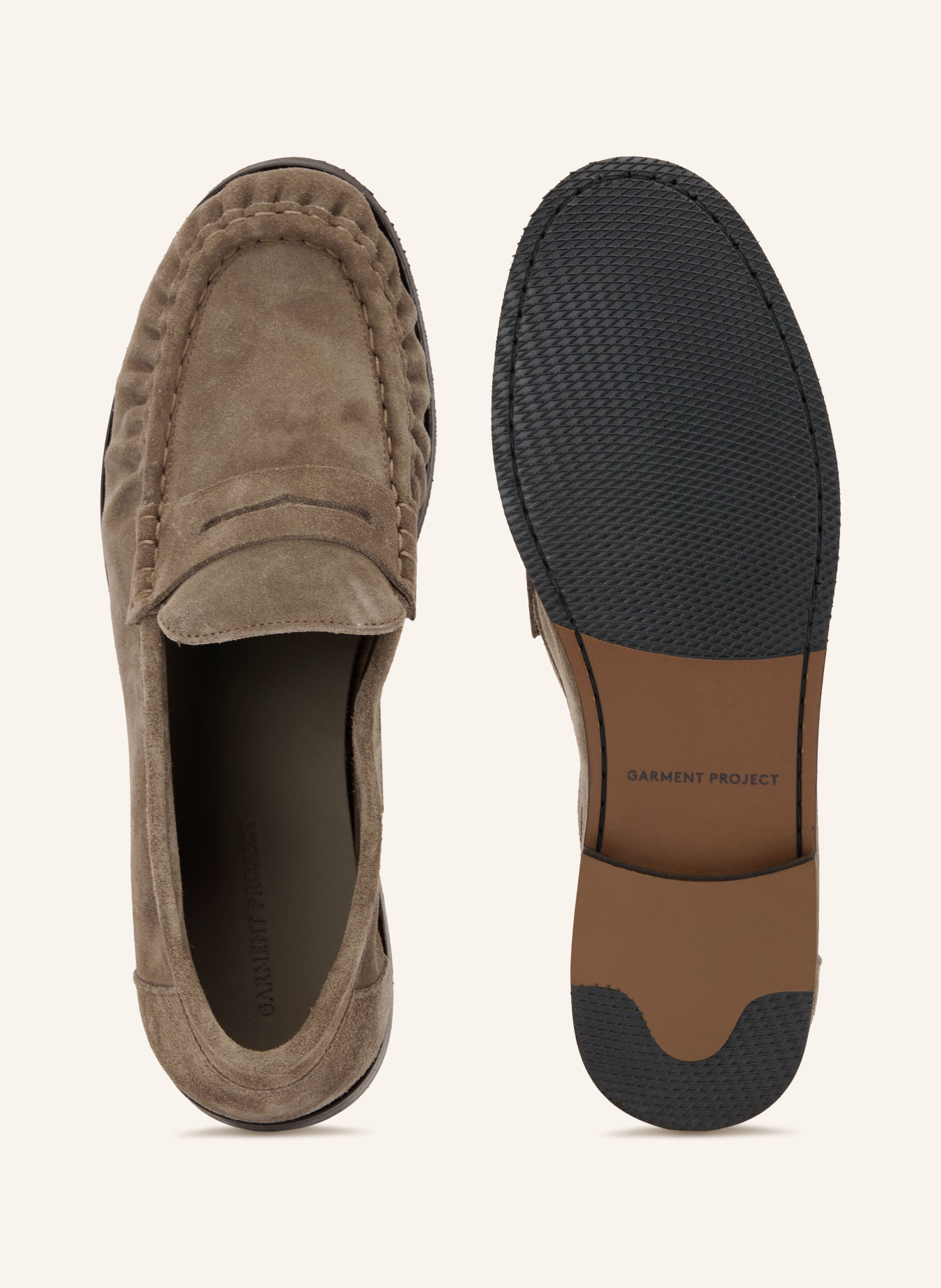 GARMENT PROJECT Loafers à barrette CHARLIE: TAUPE